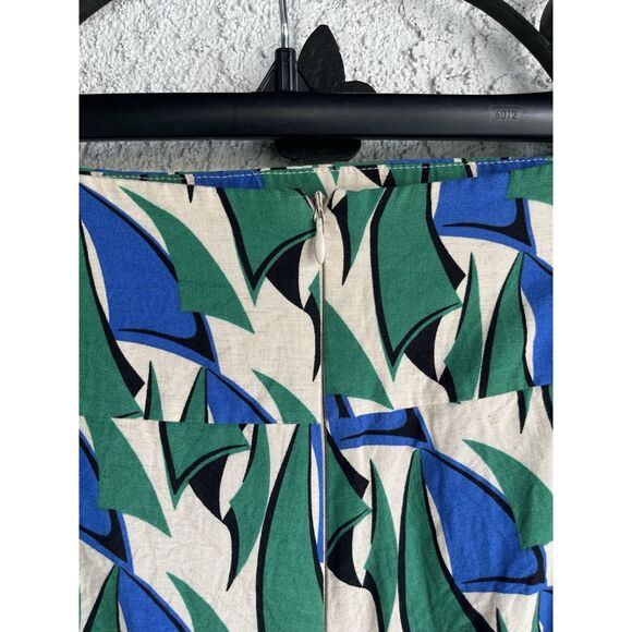 Zara High Rise Linen Blend Shorts - Size XL - Multicolored - Picture 5 of 6